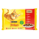 FRISKIES Adult cu Pui/Vita/Miel/Rata in Sos, hrana umeda pentru pisici, 4 x 85 g