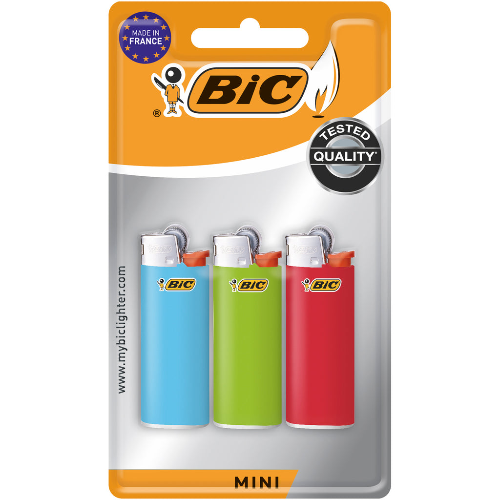 Mini accendino BIC, vari colori, confezione da 3 pezzi - Remarkt offre  senza uguali