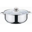 Cratita din inox cu capac din sticla, 24 cm, 3.5 L