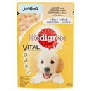 Pedigree Junior hrana completa cu pui si orez in aspic pentru catei 100 g