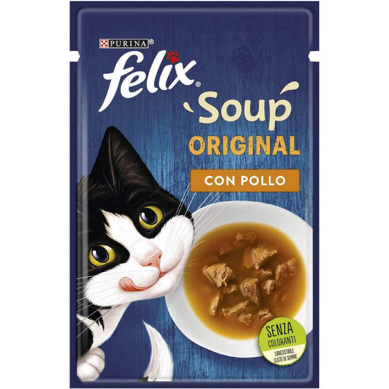 FELIX supa pentru pisici cu  Pui 30x48g