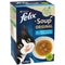 FELIX supa pentru pisici, pachet mixat selectie de peste (6x48g)