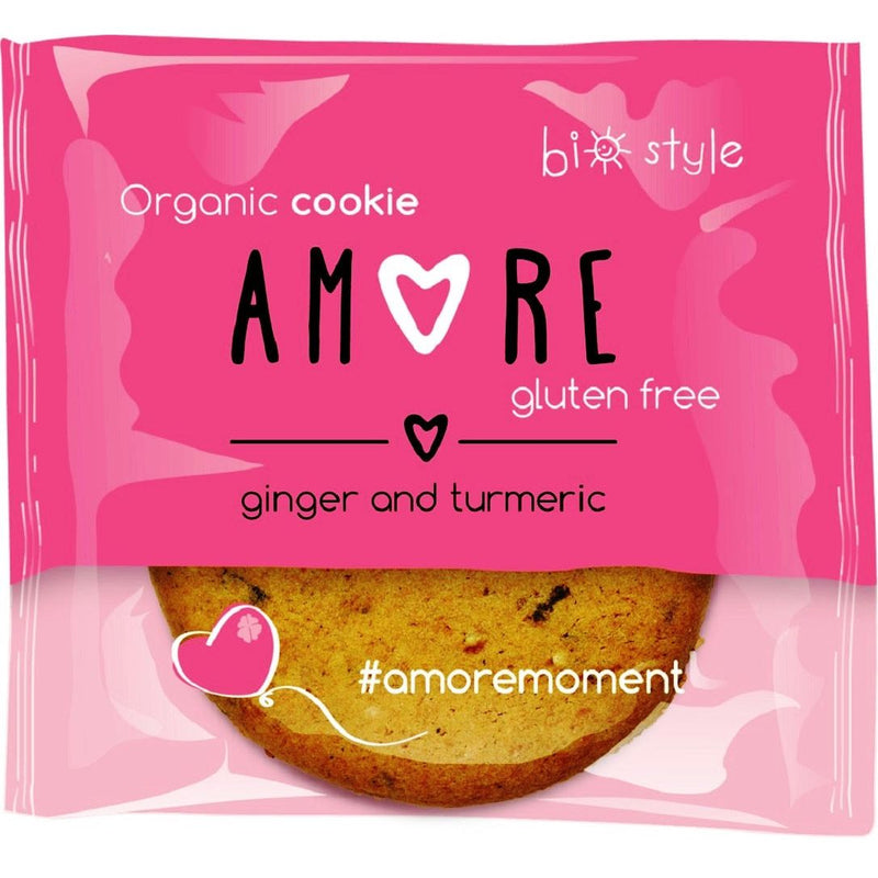 Biscuite Bio fara gluten cu Ghimbir si Turmeric Amore 38g