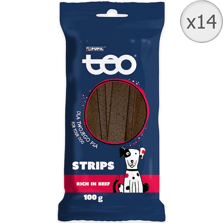 TEO recompense strips cu vita pentru caini 100g