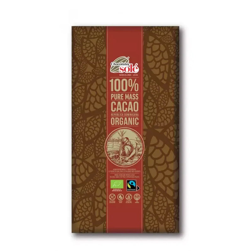 ECO/BIO Ciocolata neagra 100% cacao 90g