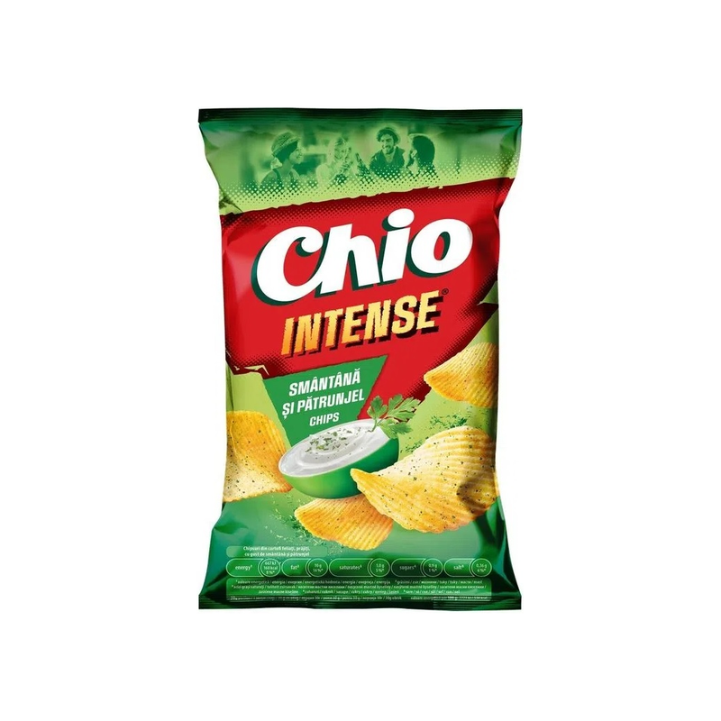 Chio Chips intense smantana si patrunjel, 160 g