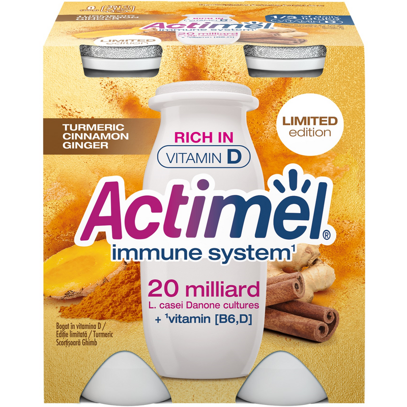 Actimel Iaurt de baut cu ghimbir-turmeric-scortisoara, 4x100g