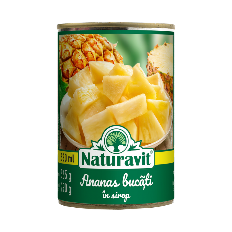 Ananas bucati in sirop Naturavit, 565g