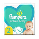 Pampers Active Baby Diapers Size 2, 4-8kg, 66 pieces