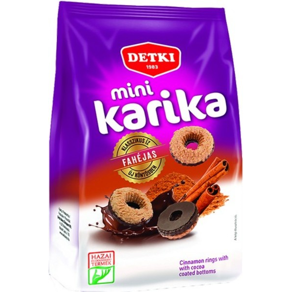 Detki inele de biscuiti cu scortisoara cu cioco amaruie 160gr