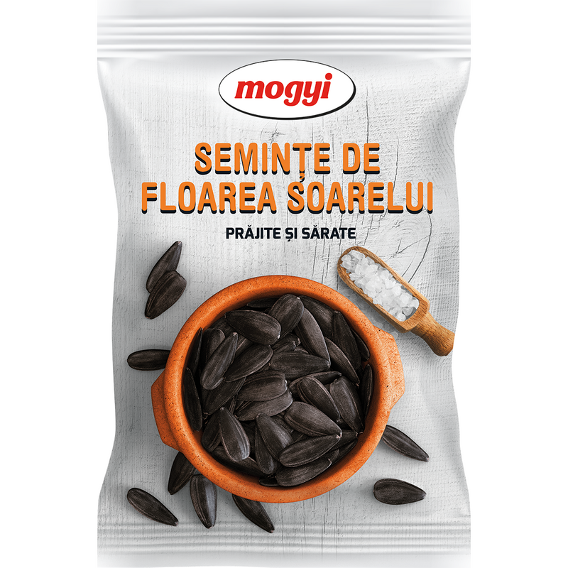 Mogyi Seminte Floarea Soarelui Negre prajite si sarate, 100g