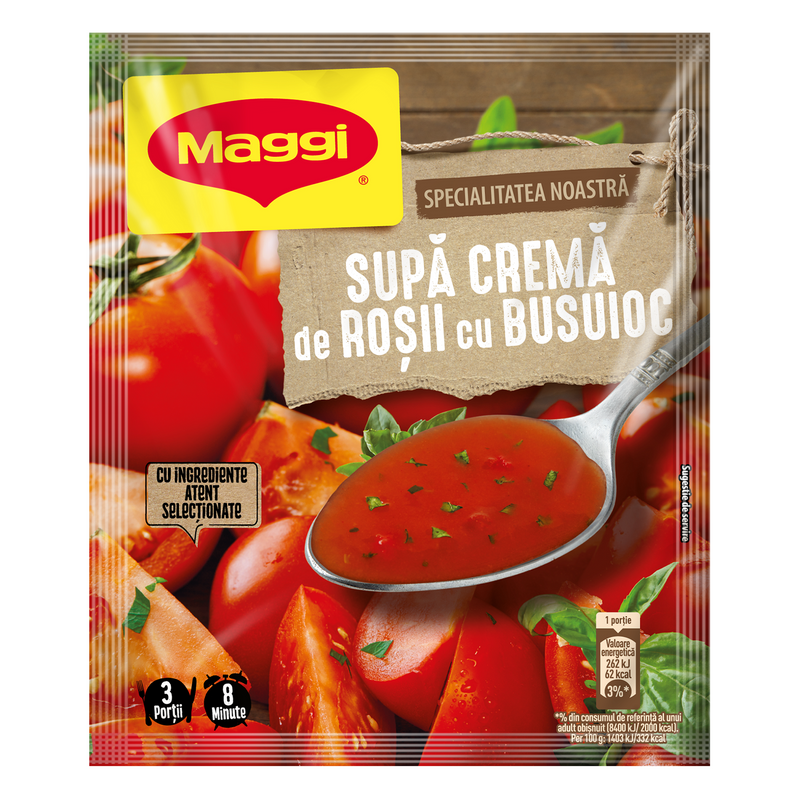 MAGGI Supa crema rosii busuioc, 56g