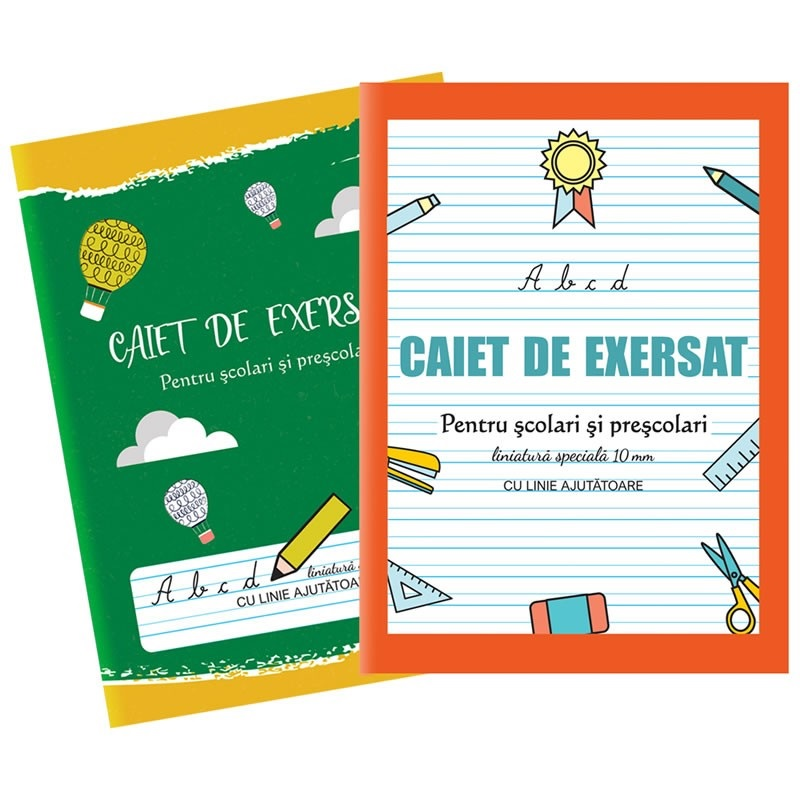 Caiet A5 de exersat cu liniatura speciala dictando 24 file