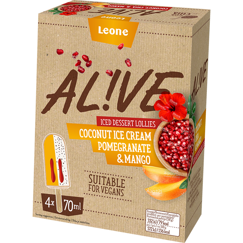 Alive Vegan Chia & Mango, 4x70 ml