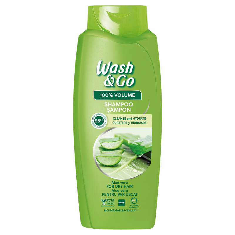 Wash&Go shampoo aloe, 675ml