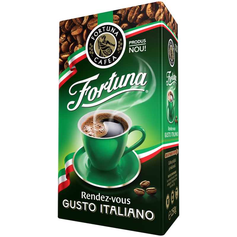 Fortuna Gusto italiano cafea macinata vid, 250g