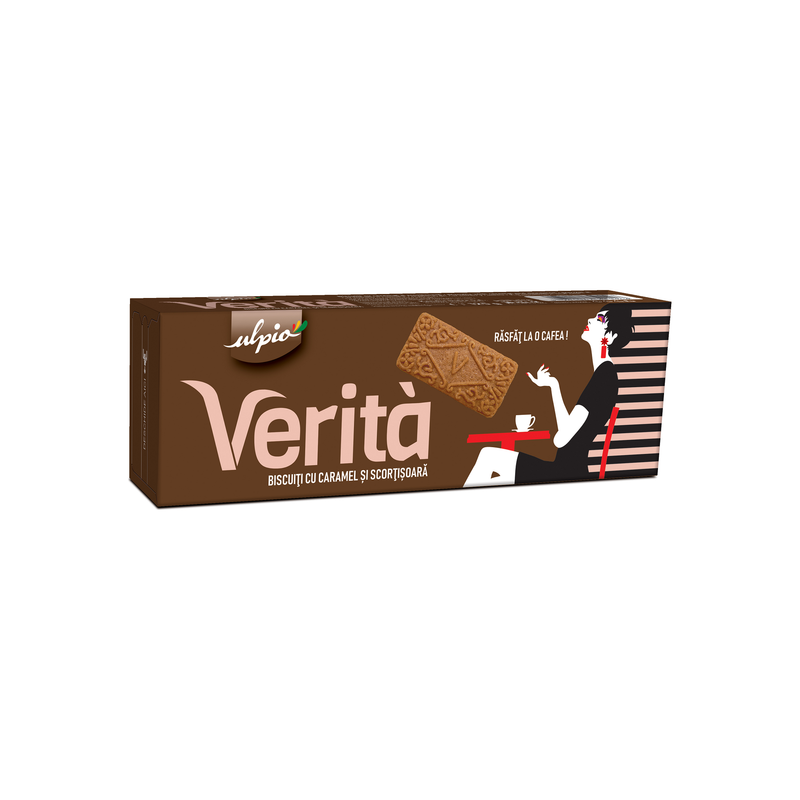Ulpio Verita Biscuiti cu caramel si scortisoara, 125g