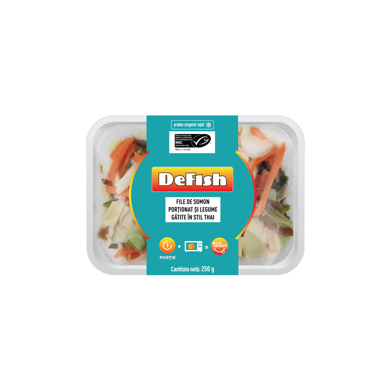 DEFISH file somon si legume gatite in stil thai, 250G