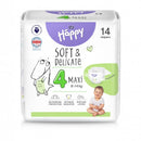 HAPPY Soft&Delicate scutece copii MAXI 14 buc