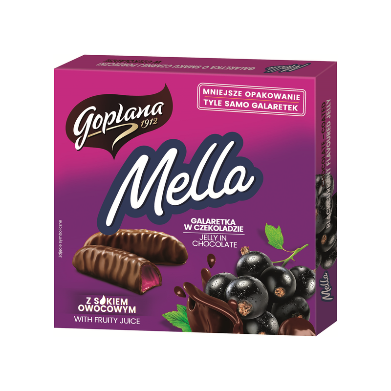 Mella ciocolata jeleu de coacaze 190gr