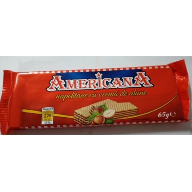 Americana WAFERS Crema alune 65 g