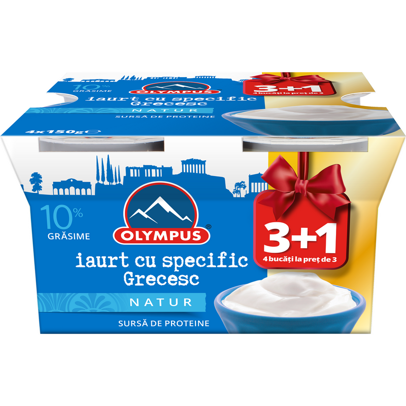 Olympus Iaurt grecesc 10% grasime 4*150g 3+1
