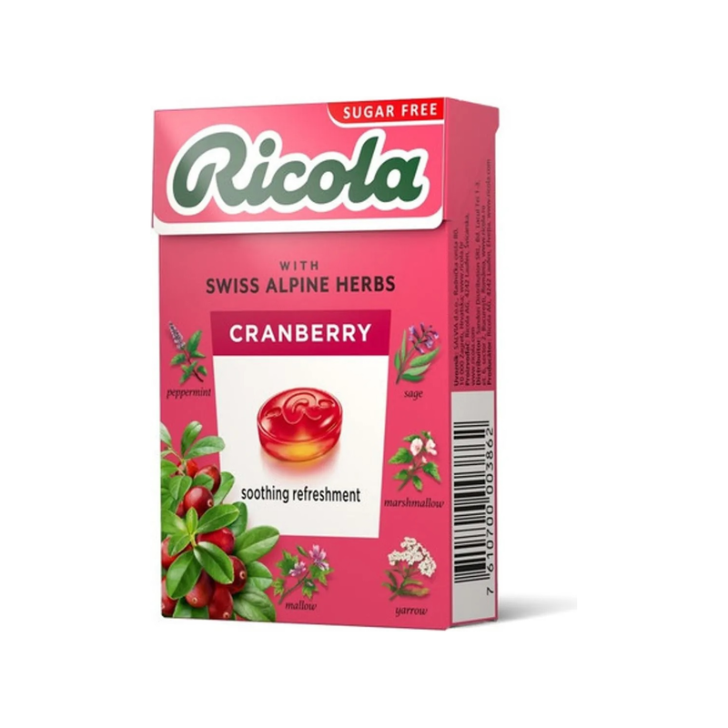 Ricola cranberry 40g handy pack