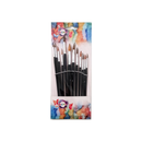 Pensule acuarela, varf ascutit, blister 12 buc/set - nr. 1-12