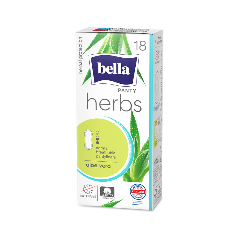 Bella Panty Herbs absorbante zilnice cu extract de aloe vera 18 buc