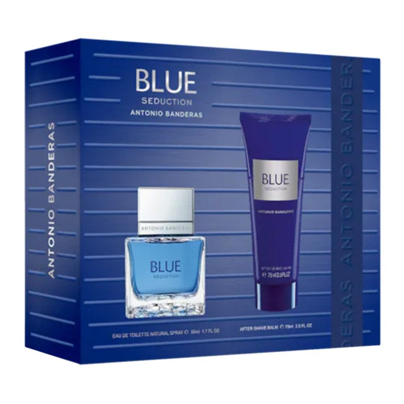 Set cadou ANTONIO BANDERAS BLUE SEDUCTION: Apa de toaleta 50ml + Balsam dupa ras 75ml