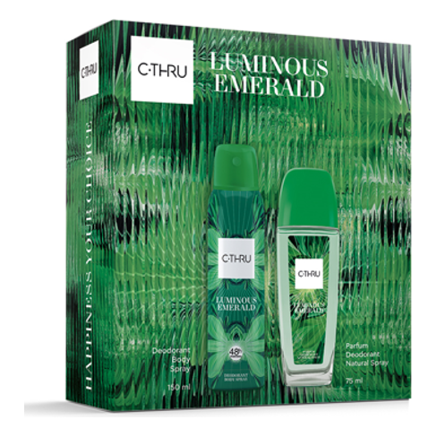 Set cadou C-THRU LOVE EMERALD: Parfum pentru corp 75ml + Deodorant spray pentru corp 150ml