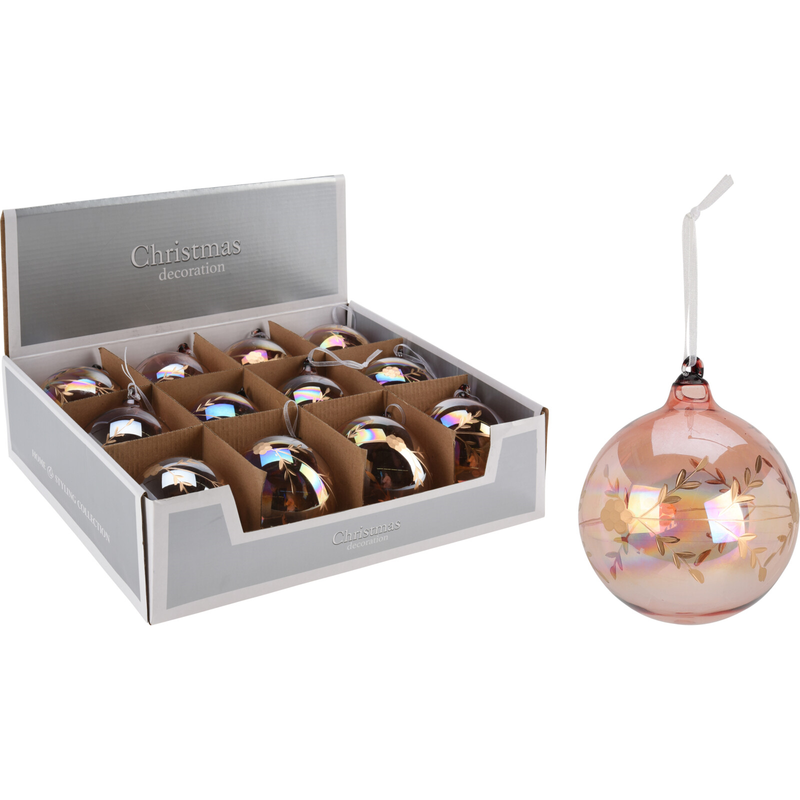 GLOB STICLA 80MM CU PERLE ABR706350