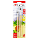 Arici pensule 4-6-10 lemn natur /3 blister