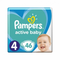 Pampers Active Babywindeln, Größe 4 9-14KG, 46 b