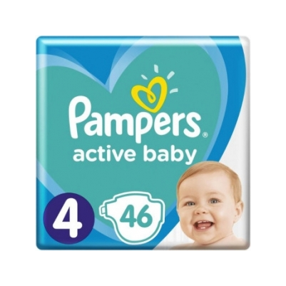 Scutece copii Pampers Activ, marimea 4 9-14KG, 46 b