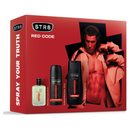 Set cadou STR8 RED CODE: Lotiune dupa barbierit 50ml + Deodorant spray pentru corp 150ml + Gel de dus 250ml
