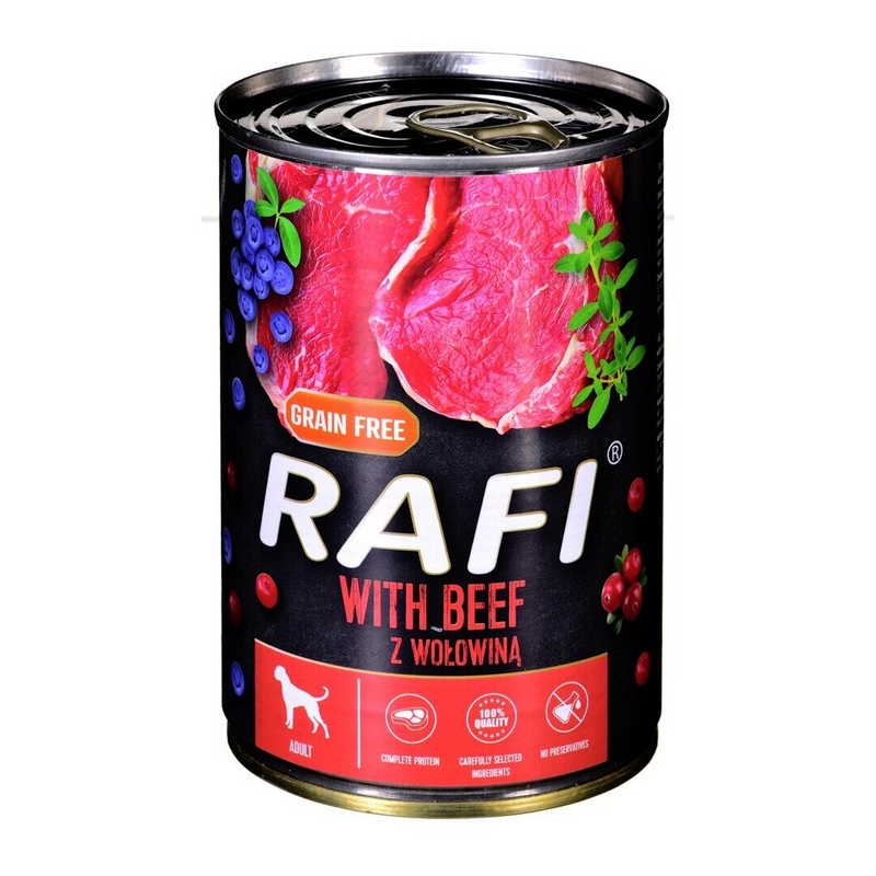 Rafi pate caini cu vita&coacaze&merisoare 400 g