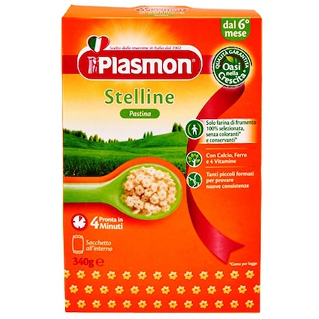 Paste Plasmon Stelline, de la 6 luni, 340 g