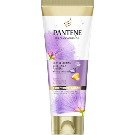 Balsam de par Pantene Pro-V Miracles Silky & Glowing, 200 ml