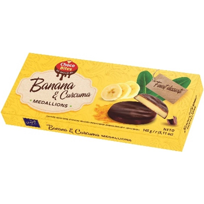 CHOCO BITES Banana Curcuma 145 g