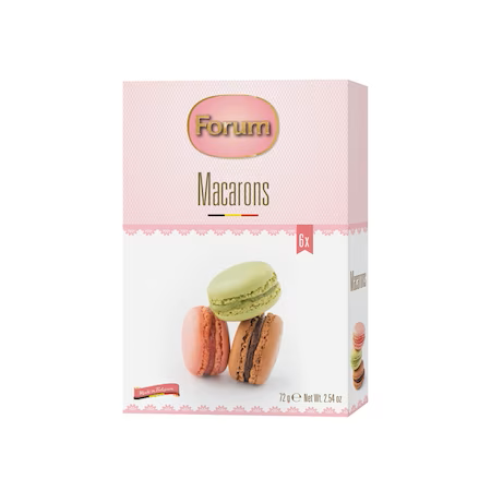 Hamlet Belgia Macarons capsuni, fistic, ciocolata, 72g