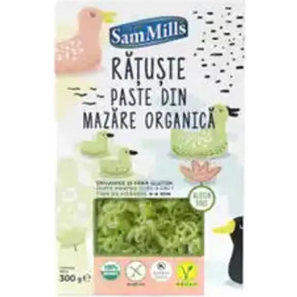 Sammills 100% organic ratuste paste din mazare organica, 300g