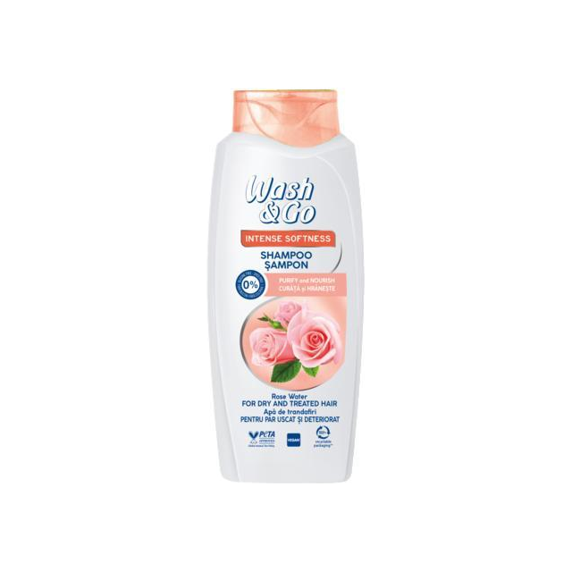 Wash&Go shampoo rose, 675ml