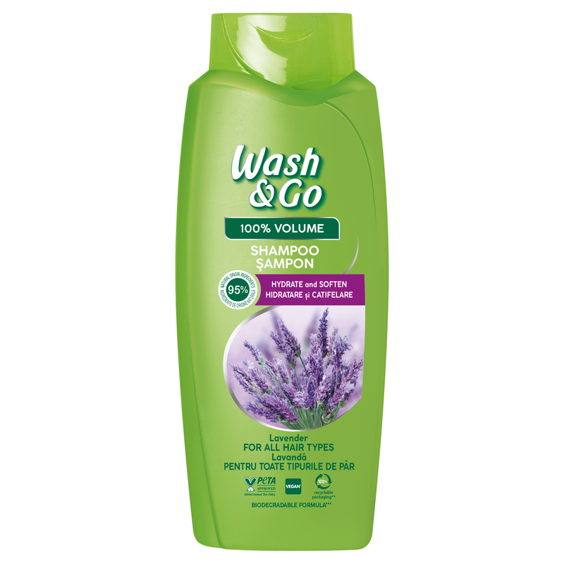 Wash&Go shampoo lavender, 675ml