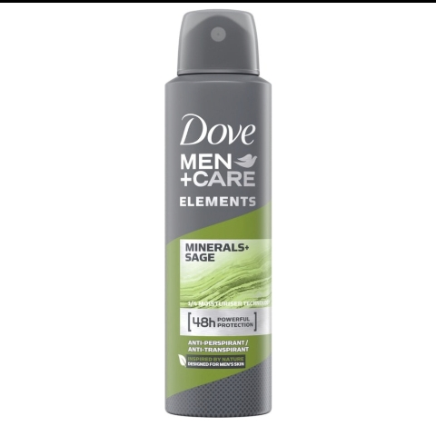 Dove deodorant spray 150ml men minerals sage