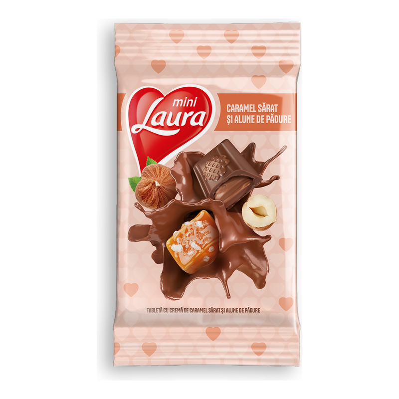Laura tableta lapte caramel sarat alune 54.5g