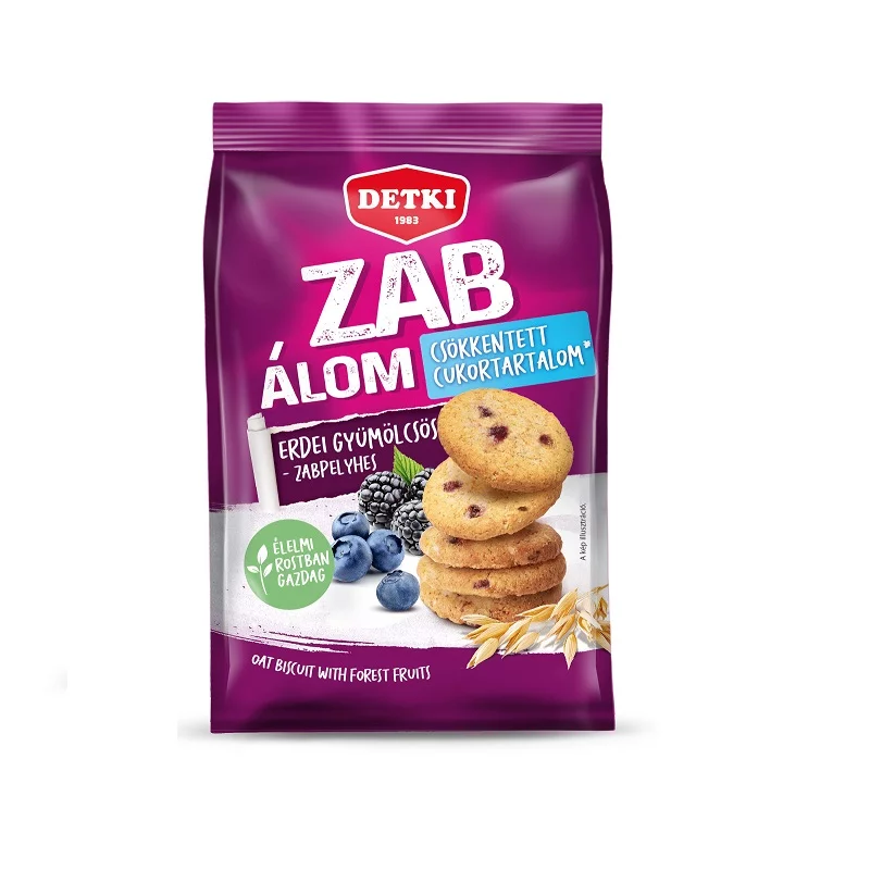 Detki biscuiti cu fulgi de ovaz cu fructe de padure 150gr