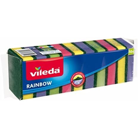 Burete vase Vileda Rainbow, 10 buc