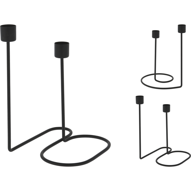 SUPORT PT.2 LUMANARI METAL BLACK A98050140