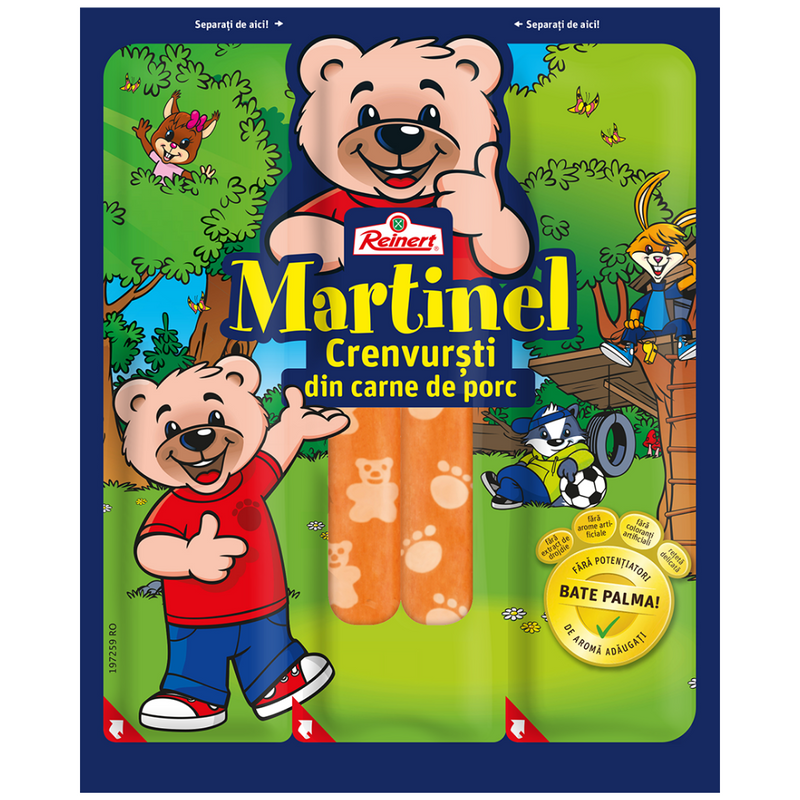 Martinel Crenvursti din carne de porc 180g